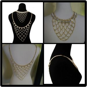🔥🔥2 PC GOLD AND RHINESTONE NECKLACE